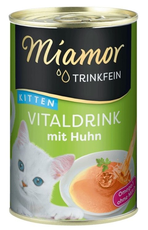 MIAMOR VITALDRINK z Kurczakiem 135ml napój dla kociąt Miamor MIAMOR VITALDRINK z Kurczakiem 135ml napój dla kociąt Miamor