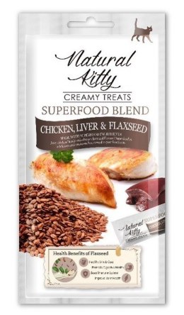 Natural Kitty Sos Superfood KURCZAK WĄTRÓBKA 4x12g Natural Kitty