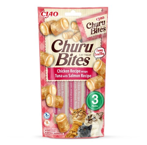 Przysmak CHURU Bites Tuńczyk&Łosoś dla kota 3x10g INABA Przysmak CHURU Bites Tuńczyk&Łosoś dla kota 3x10g INABA