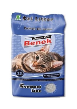 SUPER BENEK Compact Bryza Morska- żwirek bentonitowy - 25 l Super Benek