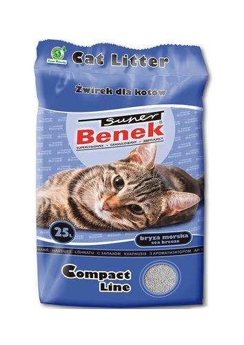 SUPER BENEK Compact Bryza Morska- żwirek bentonitowy - 25 l Super Benek SUPER BENEK Compact Bryza Morska- żwirek bentonitowy - 25 l Super Benek