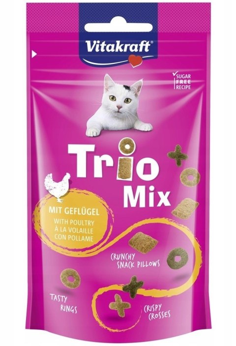 VITAKRAFT TRIO MIX drób przysmak dla kota 60g Vitakraft