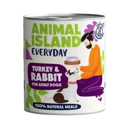 ANIMAL ISLAND Indyk i królik - Karma mokra dla psów - 800g ANIMAL ISLAND