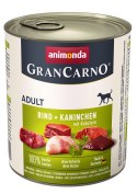 ANIMONDA Grancarno Adult wołowina, królik i zioła - mokra karma dla psa - 800g Animonda