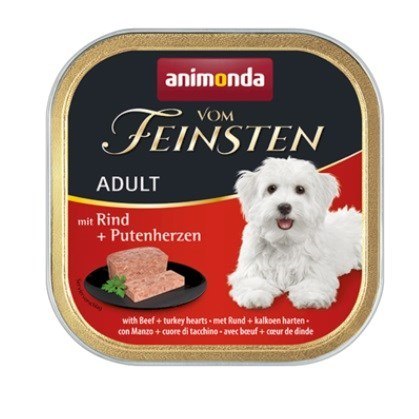 ANIMONDA Vom Feinsten Classic wołowina i serca indyka - mokra karma dla psa - 150g Animonda