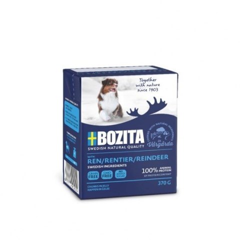 BOZITA Mięsne kawałki z reniferem w galaretce 370g BOZITA