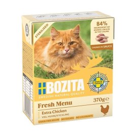 BOZITA Sterylised - Extra kurczak kawałki w sosie - mokra karma dla kota - 370g BOZITA