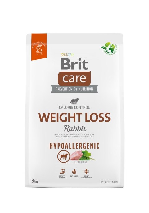 BRIT Care Hypoallergenic Adult Weight Loss Rabbit - sucha karma dla psa - 3 kg Brit