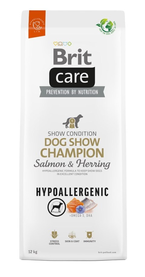 BRIT Care Hypoallergenic Dog Show Champion Salmon & Herring - sucha karma dla psa - 12 kg Brit
