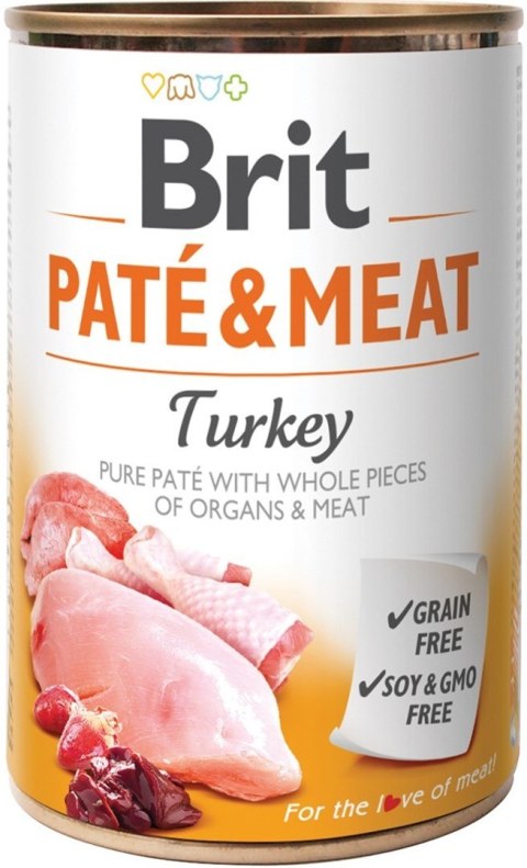 BRIT PATÉ & MEAT z indykiem - mokra karma dla psa - puszka - 400 g Brit BRIT PATÉ & MEAT z indykiem - mokra karma dla psa - puszka - 400 g Brit