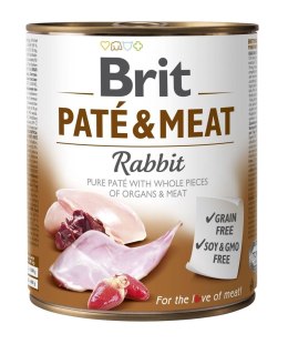 BRIT PATÉ & MEAT z królikiem - mokra karma dla psa - 800g Brit
