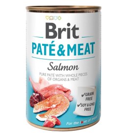 BRIT PATÉ & MEAT z łososiem - mokra karma dla psa - puszka - 400 g Brit
