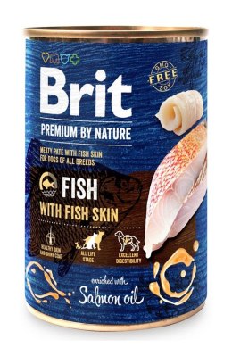 BRIT PREMIUM BY NATURE - FISH&FISH SKIN - mokra karma dla psa -400g Brit