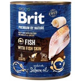 BRIT PREMIUM BY NATURE FISH&FISH SKIN - mokra karma dla psa - 800g Brit