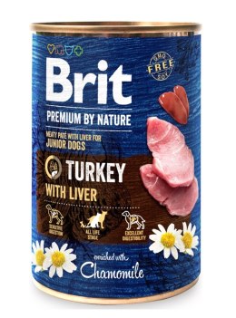 BRIT PREMIUM BY NATURE TURKEY&LIVER - mokra karma dla szczeniaka - 400g Brit