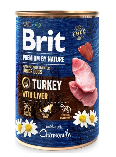 BRIT PREMIUM BY NATURE TURKEY&LIVER - mokra karma dla szczeniaka - 400g Brit BRIT PREMIUM BY NATURE TURKEY&LIVER - mokra karma dla szczeniaka - 400g Brit