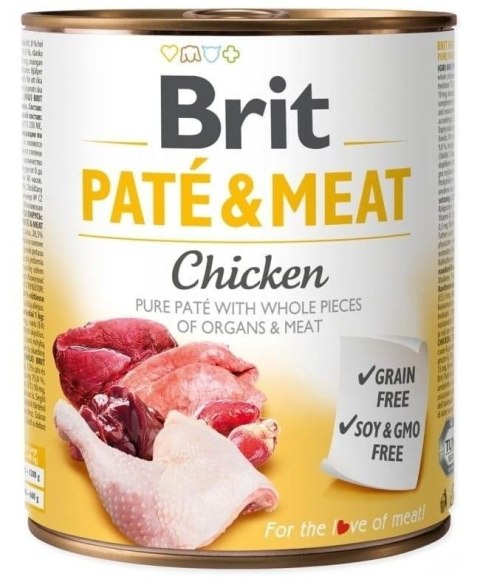 BRIT Paté & Meat z Kurczakiem - mokra karma dla psa - 800 g Brit BRIT Paté & Meat z Kurczakiem - mokra karma dla psa - 800 g Brit
