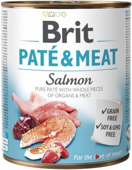 BRIT Paté & Meat z łososiem - mokra karma dla psa - 800 g Brit