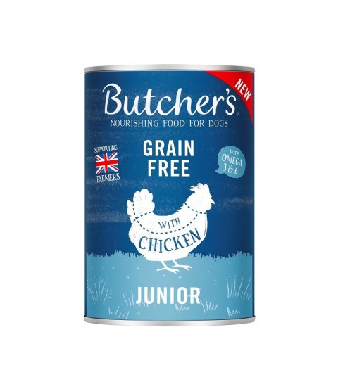 BUTCHER'S Original Junior Kurczak w galaretce - mokra karma dla psa - 400g Butcher's BUTCHER'S Original Junior Kurczak w galaretce - mokra karma dla psa - 400g Butcher's