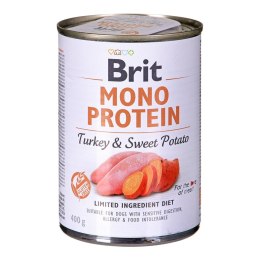 Brit Mono Protein Turkey & Sweet Potato - Indyk z batatem - mokra karma dla psa - 400 g Brit