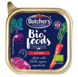 Butcher's BIO Foods - mokra karma dla psa z wołowiną - tacka 150 g Butcher's