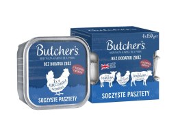 Butcher's Original mix smaków soczyste pasztety z wątróbką lub nerkami karma dla psa 4 x 150g Butcher's