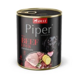 DOLINA NOTECI Piper Animals z wątrobą wołową - mokra karma dla psa - 800 g DOLINA NOTECI