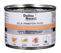 DOLINA NOTECI Premium Bażant z dynią i makaronem - mokra karma dla psów dorosłych ras małych - 185g DOLINA NOTECI