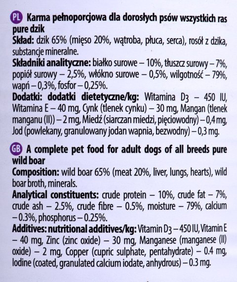 DOLINA NOTECI Premium Pure bogata w dziczyznę - mokra karma dla psa - 800 g DOLINA NOTECI DOLINA NOTECI Premium Pure bogata w dziczyznę - mokra karma dla psa - 800 g DOLINA NOTECI