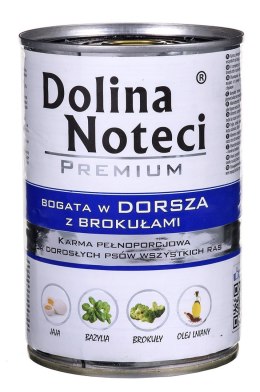 DOLINA NOTECI Premium bogata w dorsza z brokułami - mokra karma dla psa - 400g DOLINA NOTECI
