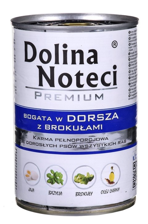 DOLINA NOTECI Premium bogata w dorsza z brokułami - mokra karma dla psa - 400g DOLINA NOTECI DOLINA NOTECI Premium bogata w dorsza z brokułami - mokra karma dla psa - 400g DOLINA NOTECI
