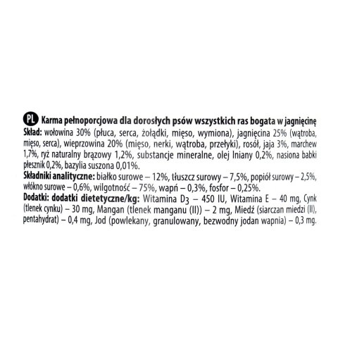 DOLINA NOTECI Premium bogata w jagnięcinę - mokra karma dla psa - 400g DOLINA NOTECI DOLINA NOTECI Premium bogata w jagnięcinę - mokra karma dla psa - 400g DOLINA NOTECI