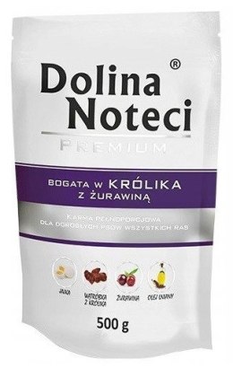 DOLINA NOTECI Premium bogata w królika z żurawiną - mokra karma dla psa - 500g DOLINA NOTECI