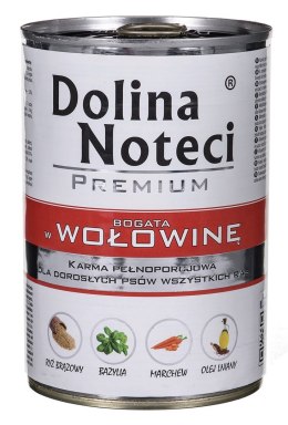 DOLINA NOTECI Premium bogata w wołowinę - mokra karma dla psa - 400 g DOLINA NOTECI