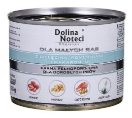 DOLINA NOTECI Premium z Cielęciną, pomidorami i makaronem - mokra karma dla psów dorosłych ras małych - 185g DOLINA NOTECI