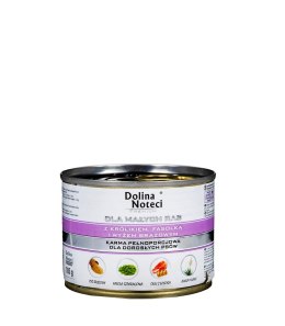 DOLINA NOTECI Premium z Królikiem, fasolką i ryżem - mokra karma dla psów dorosłych ras małych - 185g DOLINA NOTECI