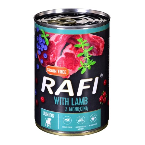 DOLINA NOTECI Rafi junior z jagnięciną, żurawiną i borówką - mokra karma dla szczeniąt - 400 g DOLINA NOTECI DOLINA NOTECI Rafi junior z jagnięciną, żurawiną i borówką - mokra karma dla szczeniąt - 400 g DOLINA NOTECI