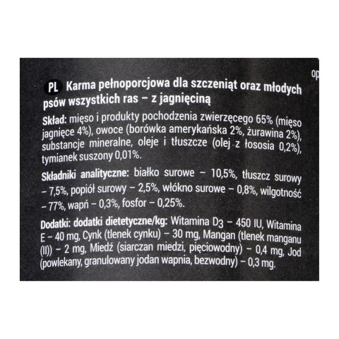 DOLINA NOTECI Rafi junior z jagnięciną, żurawiną i borówką - mokra karma dla szczeniąt - 400 g DOLINA NOTECI DOLINA NOTECI Rafi junior z jagnięciną, żurawiną i borówką - mokra karma dla szczeniąt - 400 g DOLINA NOTECI