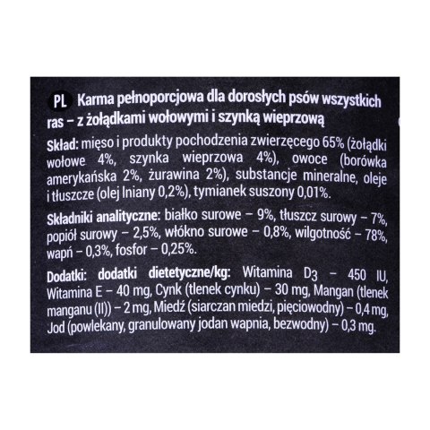 DOLINA NOTECI Rafi żołądki wołowe z szynką - mokra karma dla psa - 400g DOLINA NOTECI DOLINA NOTECI Rafi żołądki wołowe z szynką - mokra karma dla psa - 400g DOLINA NOTECI