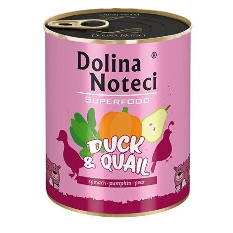DOLINA NOTECI Superfood z kaczką i przepiórką - mokra karma dla psa - 800g DOLINA NOTECI DOLINA NOTECI Superfood z kaczką i przepiórką - mokra karma dla psa - 800g DOLINA NOTECI