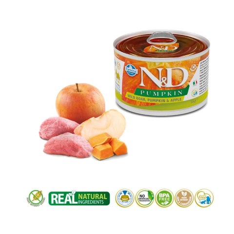 FARMINA N&D Dog Boar&Pumpkin&Apple - mokra karma dla psa - 140 g Farmina FARMINA N&D Dog Boar&Pumpkin&Apple - mokra karma dla psa - 140 g Farmina