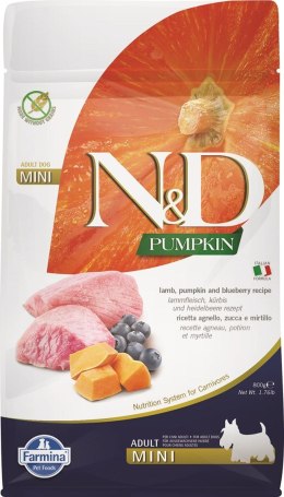 FARMINA N&D Pumpkin Dog Lamb & Blueberry Adult Mini - sucha karma dla psa - 800 g Farmina