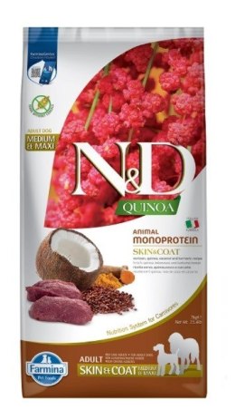 FARMINA N&D Quinoa Dog Skin&Coat Venison&Coconut Adult Medium&Maxi - sucha karma dla psa - 7 kg Farmina