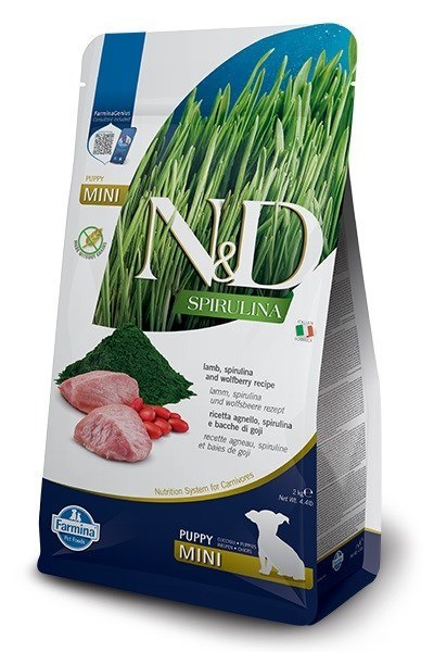 FARMINA N&D Spirulina Lamb Puppy Mini - sucha karma dla psa - 2 kg Farmina FARMINA N&D Spirulina Lamb Puppy Mini - sucha karma dla psa - 2 kg Farmina