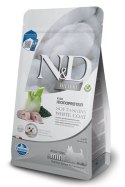 FARMINA N&D WHITE DOG SEA BASS, Spirulina and Fennel Adult Mini - sucha karma dla psów ras białych - 2 kg Farmina