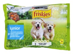 FRISKIES JUNIOR Kurczak z marchewką - mokra karma dla szczeniaka- 4x100 g PURINA NESTLE