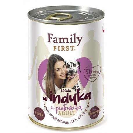 FamilyFirst Bogata w indyka+pietruszka adult 400g Family FIRST FamilyFirst Bogata w indyka+pietruszka adult 400g Family FIRST