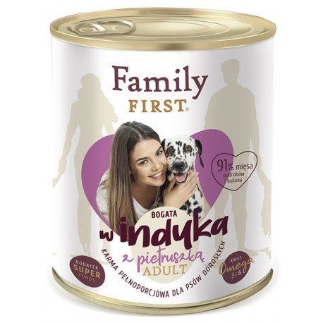 FamilyFirst Bogata w indyka+pietruszka adult 800g Family FIRST FamilyFirst Bogata w indyka+pietruszka adult 800g Family FIRST