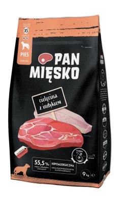 PAN MIĘSKO Cielęcina z indykiem (dorosły) chrupki XS - Karma sucha dla psa - 9kg PAN MIĘSKO