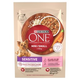 PURINA One Mini/Small Sensitive Łosoś z ryżem - mokra karma dla psa - 85 g PURINA NESTLE